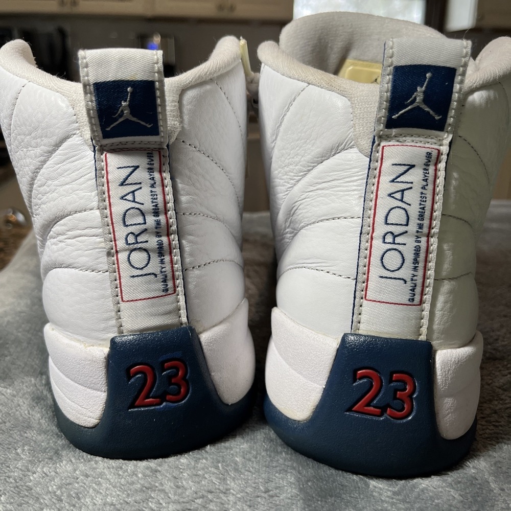 Nike‎ Air Jordan 12 Retro French Blue White Men's Size 10 Basketball Sneakers - Picture 9 of 10